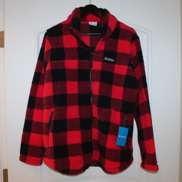 Columbia Jackets & Blazers - Columbia Buffalo plaid fleece jacket (women’s XL) (NWT)